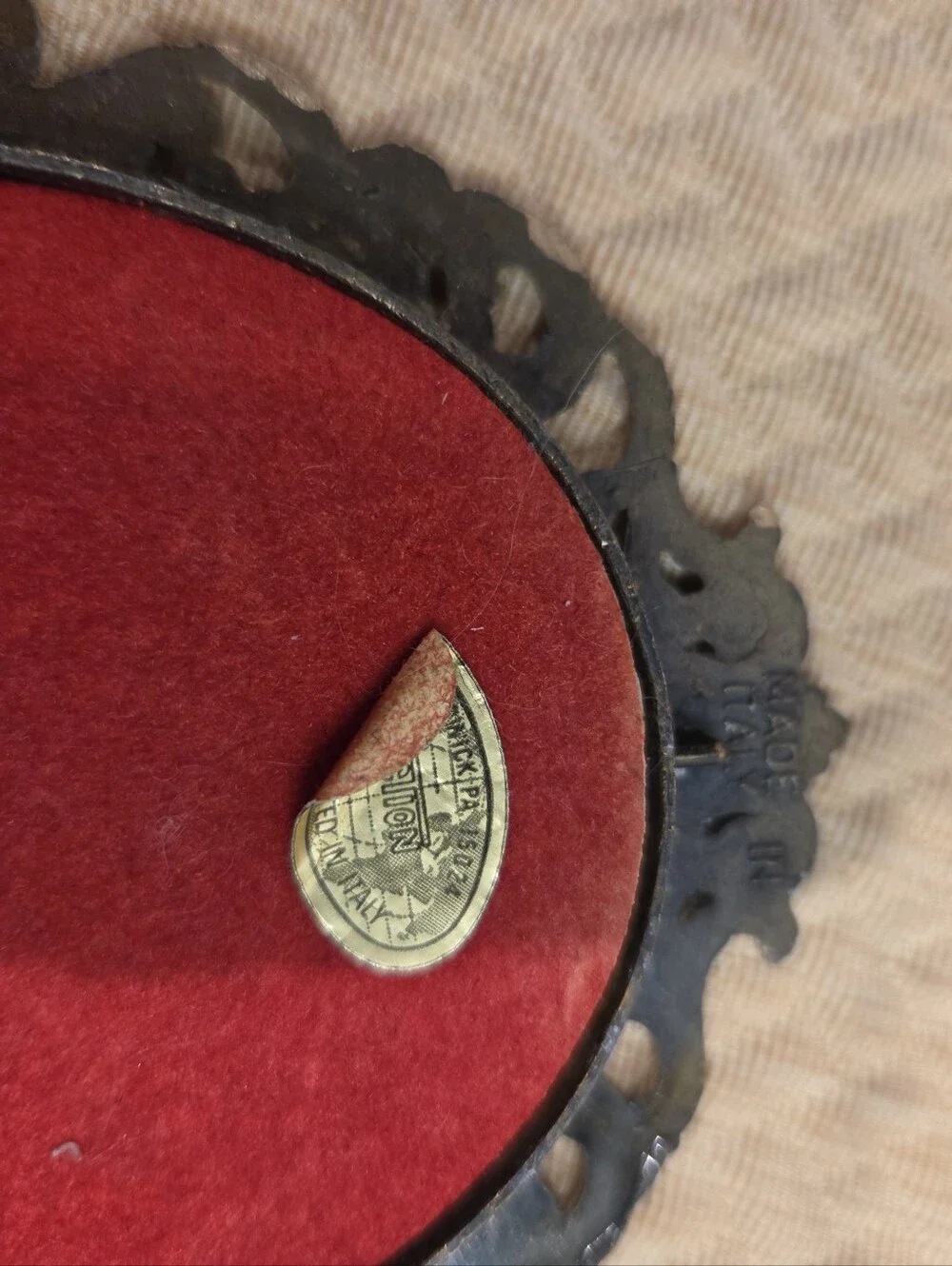 Vintage Italian Miniature Oval Pair Of Picture Frames